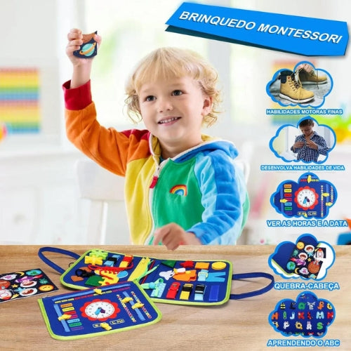 BrinqueFácil | Livro Sensorial Montessori com Atividades