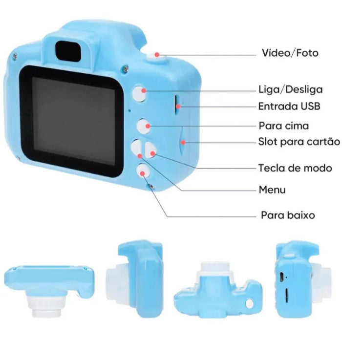 Câmera Digital Infantil Bertico - Com Cartão de Memória de Graça!
