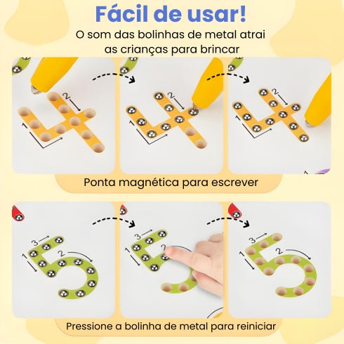 Quadro Mágico Alfabeto & Números – Ensina, Diverte e Desenvolve Coordenação Motora