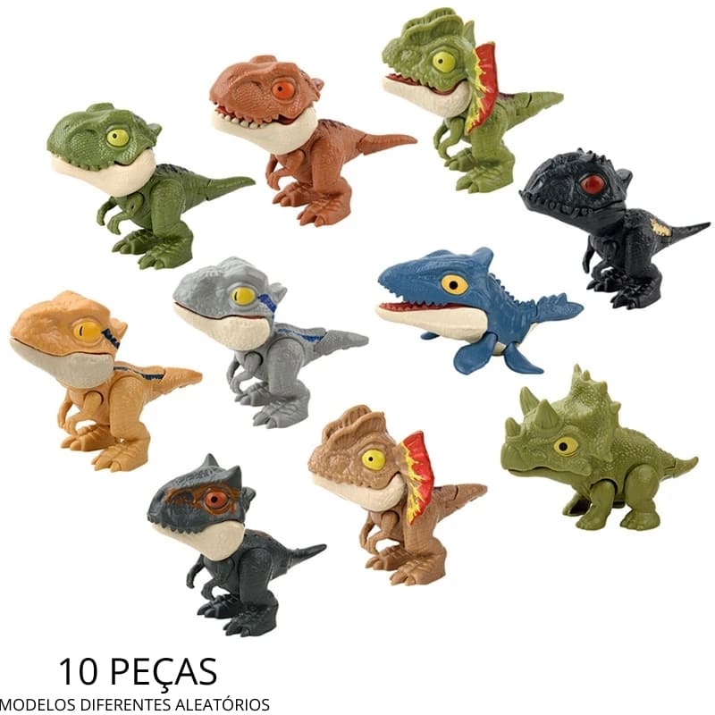 Kit 10 Peças Dinossauro Brinquedo Interativo