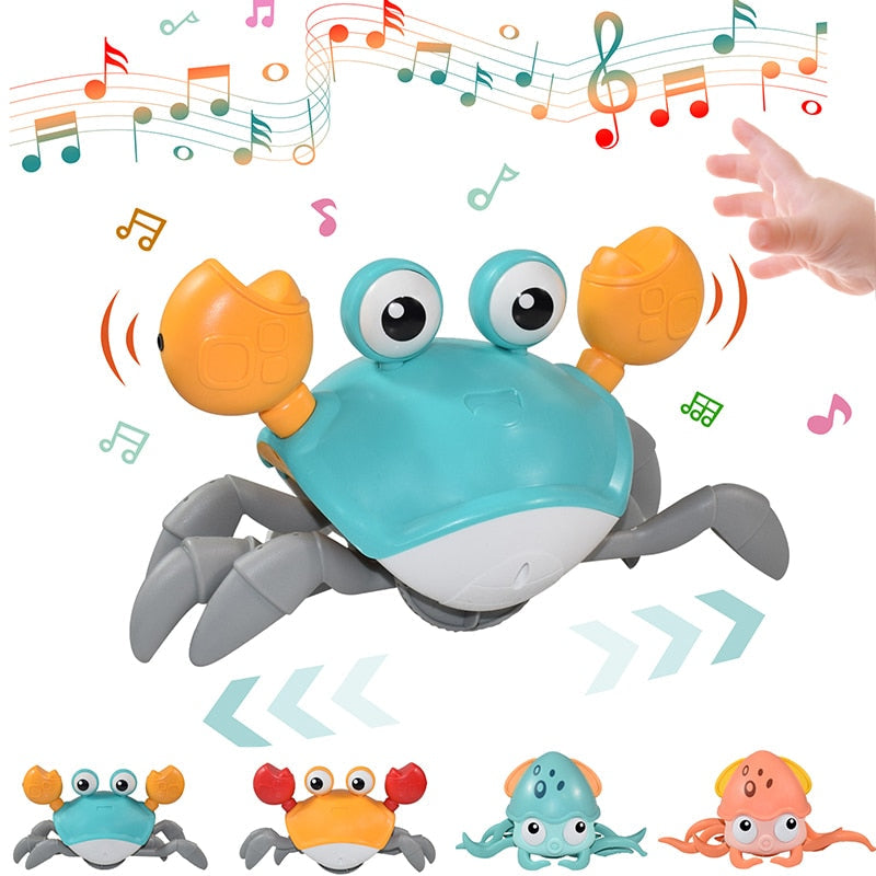 Caranguejo Fujão | Brinquedo de Engatinhar com Corda para Bebês