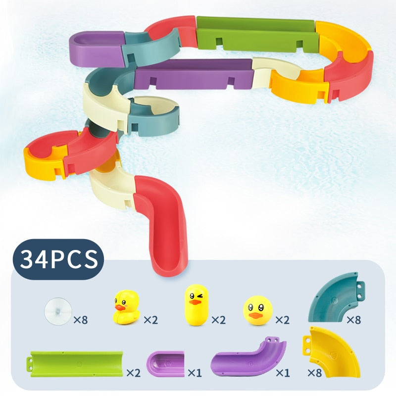 SlidePatos | Pista Aquática de Banho Com Ventosa