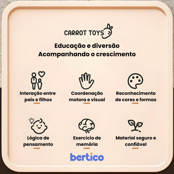 Detalhe da costura dos vegetais da MiniHorta Kids. Alta qualidade, durabilidade e segurança para o uso diário