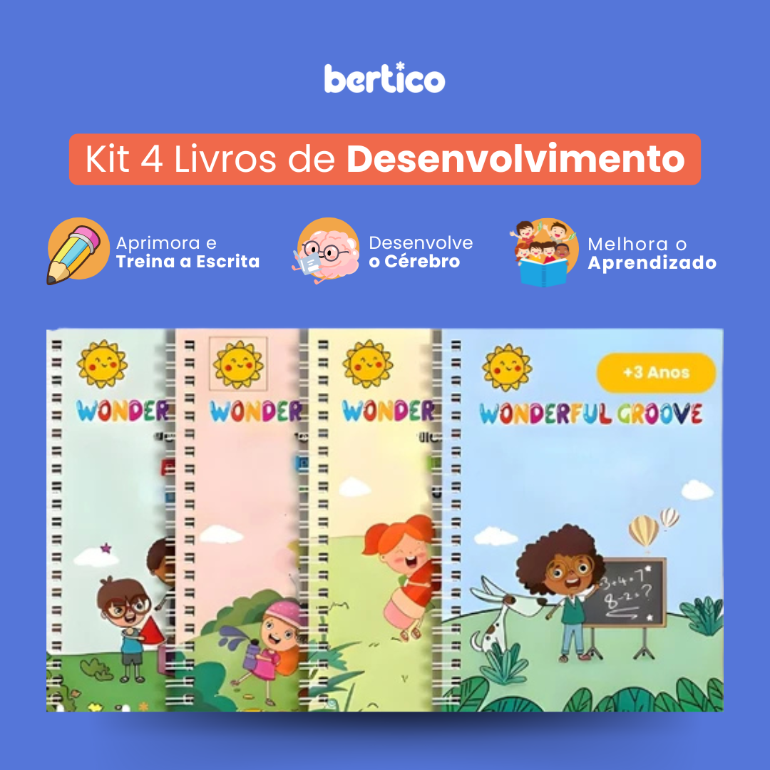 Cadernos Mágico de Caligrafia Reutilizável Sank + 1 Caneta com 10 refis