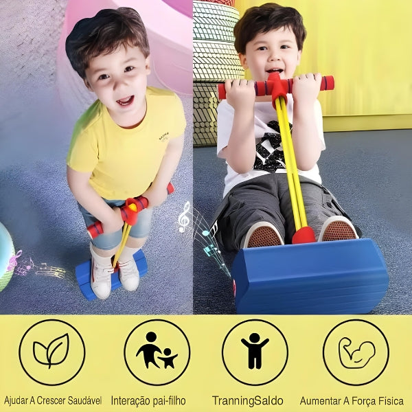 Embalagem do HandJump Pro destacando suas funções. Ótima opção de presente educativo e recreativo para crianças