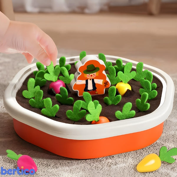 MiniHorta Kids em brincadeira compartilhada. Estimula socialização, cooperação e aprendizado em grupo