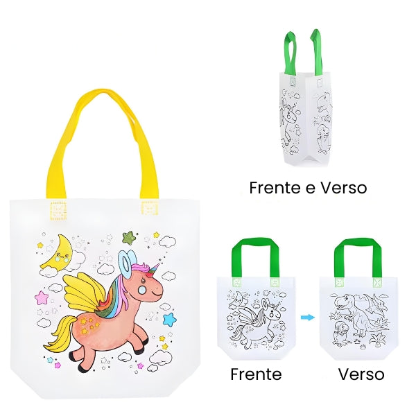 Obras criativas feitas por crianças usando o ArteKids, demonstrando o impacto positivo no desenvolvimento visual e cognitivo