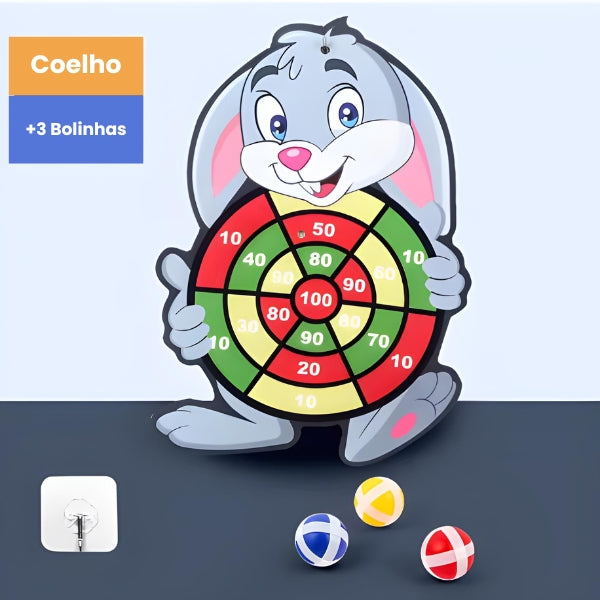 Painel StickBall Pro sendo fixado com fita adesiva. Fácil instalação em portas, paredes e móveis.