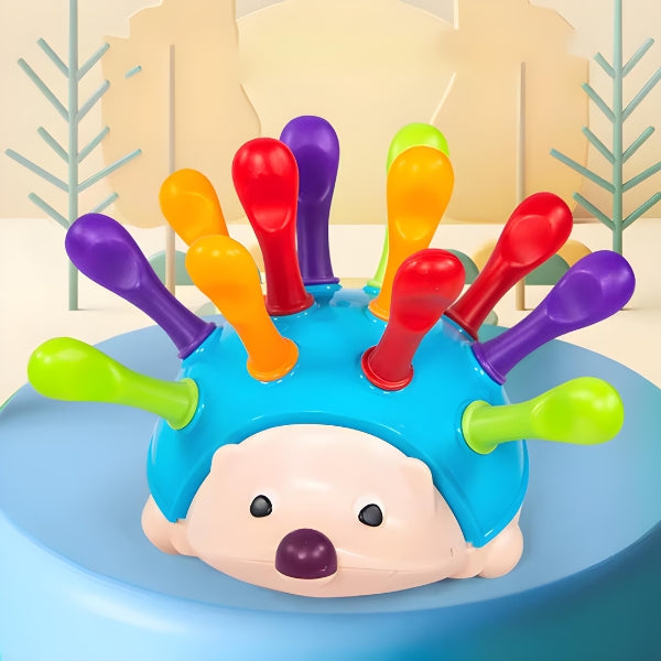 Peças do SenseHedge desmontadas. Brinquedo educativo ideal para explorar formas, cores e encaixe