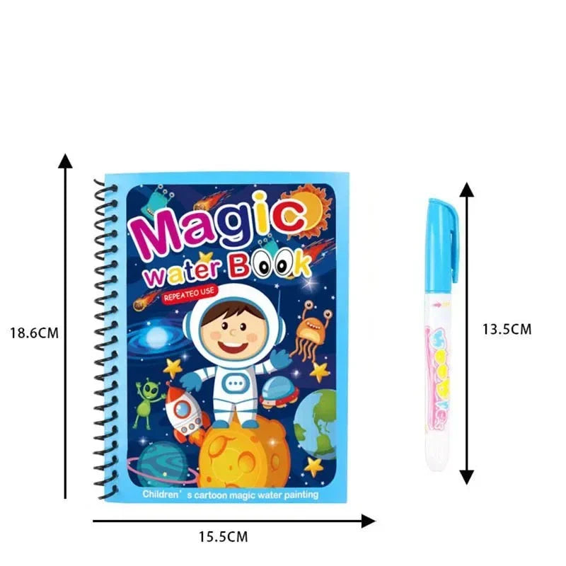 Livro Mágico Reutilizável | Pintura com Água Infantil