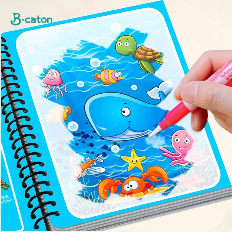 Livro Mágico Reutilizável | Pintura com Água Infantil