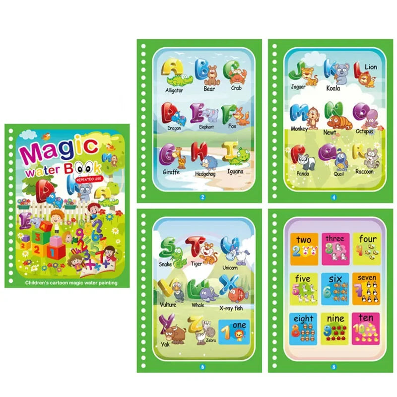 Livro Mágico Reutilizável | Pintura com Água Infantil
