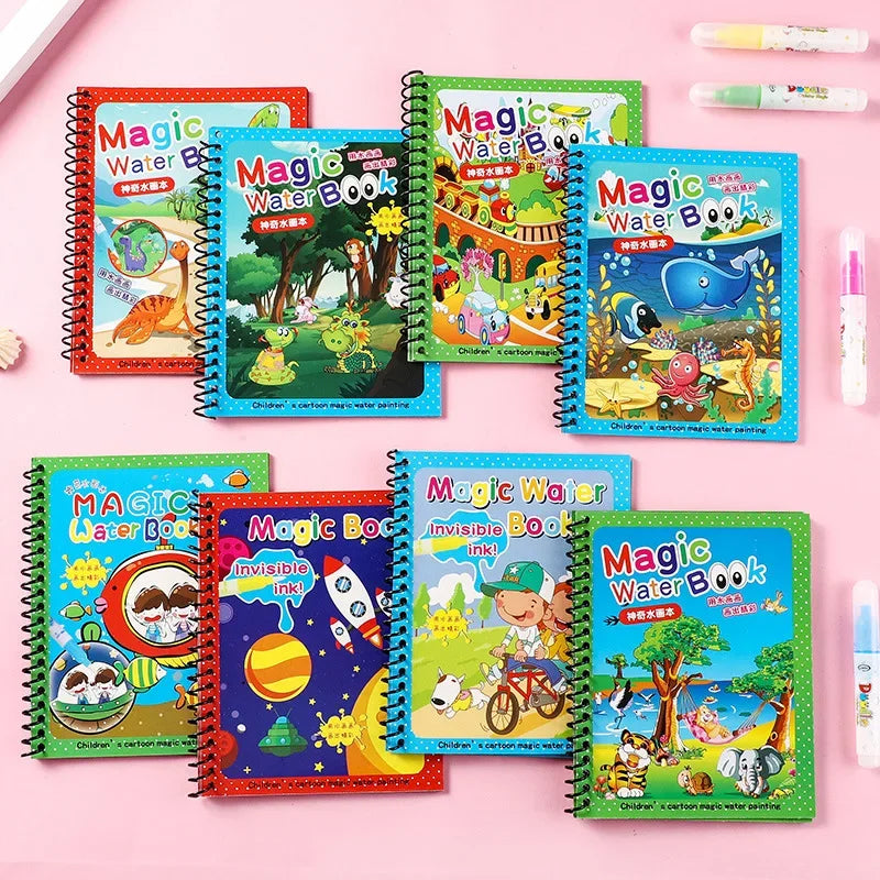Livro Mágico Reutilizável | Pintura com Água Infantil