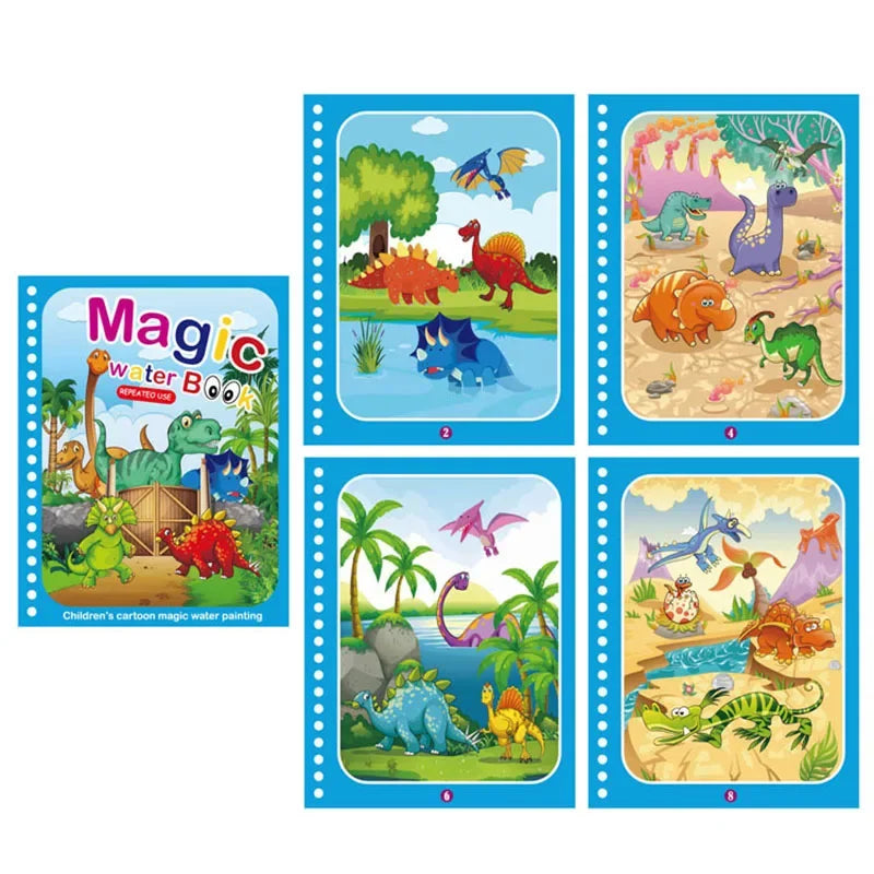 Livro Mágico Reutilizável | Pintura com Água Infantil
