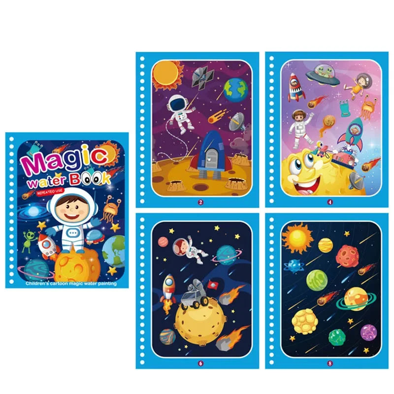 Livro Mágico Reutilizável | Pintura com Água Infantil