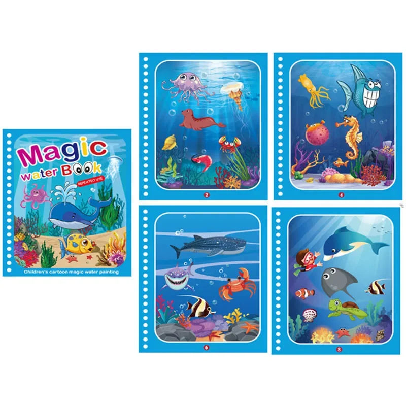 Livro Mágico Reutilizável | Pintura com Água Infantil