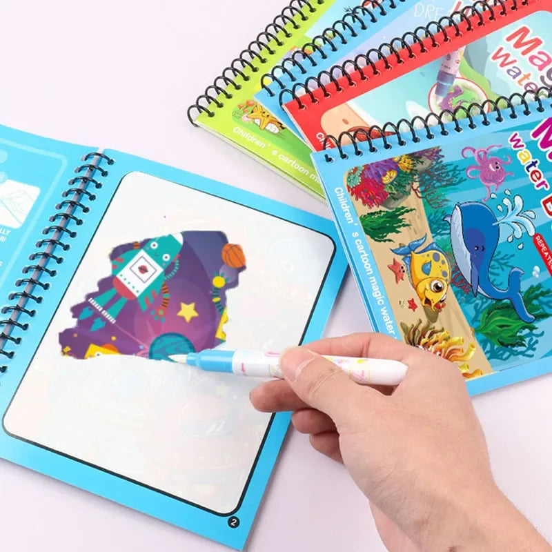 Livro Mágico Reutilizável | Pintura com Água Infantil