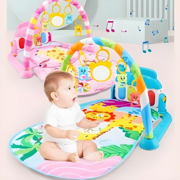 Tapete sensorial para bebês com luzes, sons e texturas estimulantes para o desenvolvimento motor e cognitivo