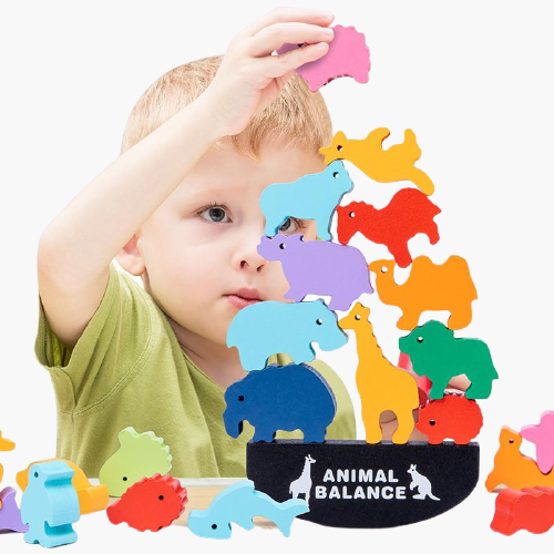 EquilibraZoo | Blocos de Madeira Animais Educativos