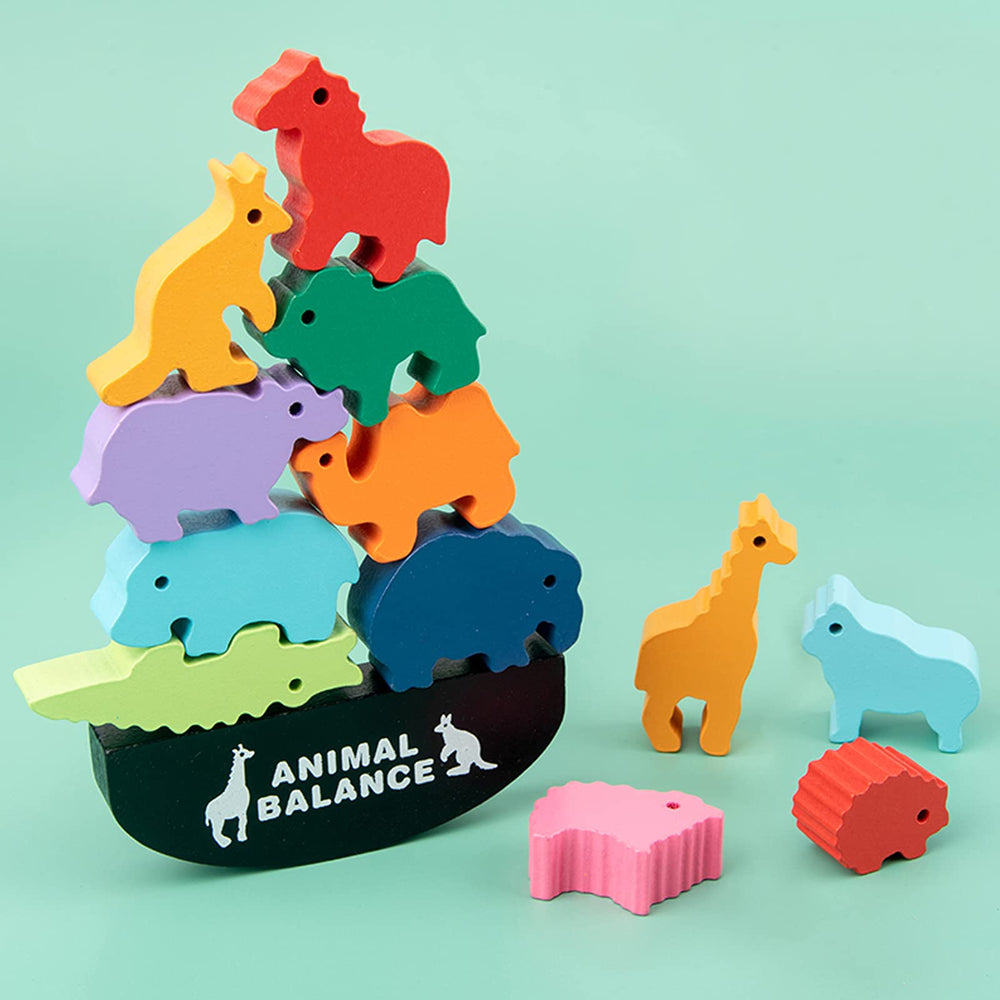 EquilibraZoo | Blocos de Madeira Animais Educativos
