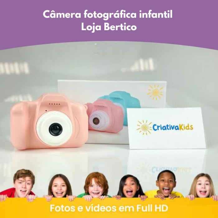 Câmera Digital Infantil Bertico - Com Cartão de Memória de Graça!