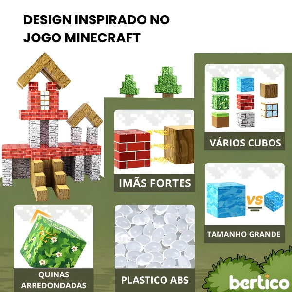 Blocos de Construção Magnética Minecraft [ÚLTIMAS UNIDADES]