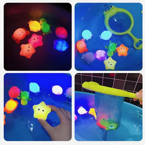 LumiSplash | Kit 4 Brinquedos de Banho com Luz LED Mágica