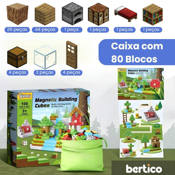 Blocos de Construção Magnética Minecraft [ÚLTIMAS UNIDADES]