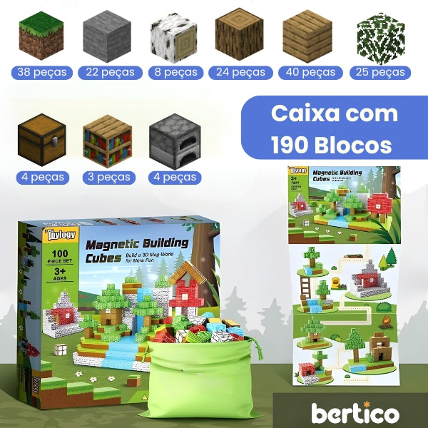 Blocos de Construção Magnética Minecraft [ÚLTIMAS UNIDADES]