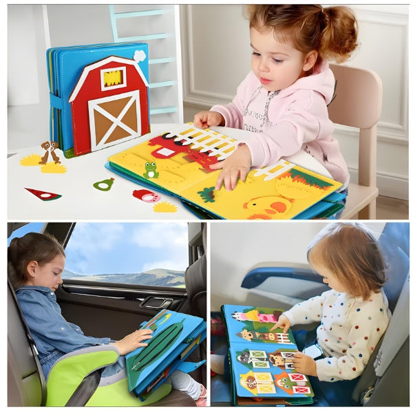 Acabamento do FeltStory com feltro resistente e costura segura. Produto durável e apropriado para crianças pequenas