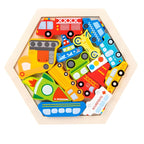 Apresentação do tabuleiro de encaixe FormaCerta com todas as peças organizadas, promovendo ordem e raciocínio lógico