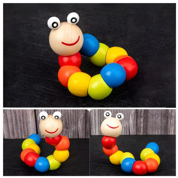 Argolas coloridas empilhadas na LudoBox. Exercício ideal para coordenação motora fina e lógica espacial