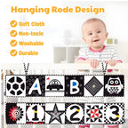 Atividade sensorial segura e envolvente para recém-nascidos. Cartões de contraste ajudam no desenvolvimento cognitivo e na fixação visual