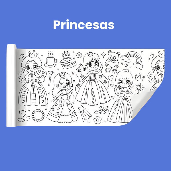 Bobina Criativa de Desenho ajustável para diferentes atividades. Possibilidade de corte em folhas menores para uso prático e versátil