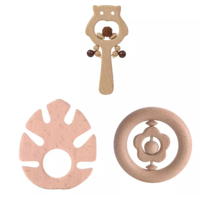 Kit Mordedores Naturais Aurora™ para Bebê