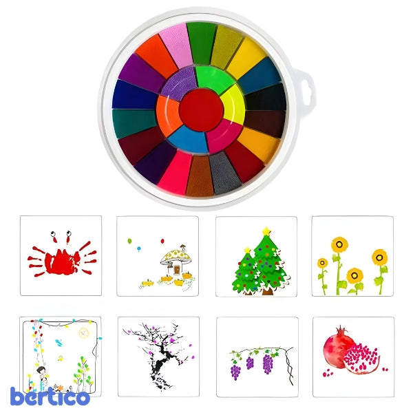 Criações feitas com o Kit de Pintura a Dedo Criativa. Brinquedo educativo que desenvolve a expressão artística e a percepção de cores