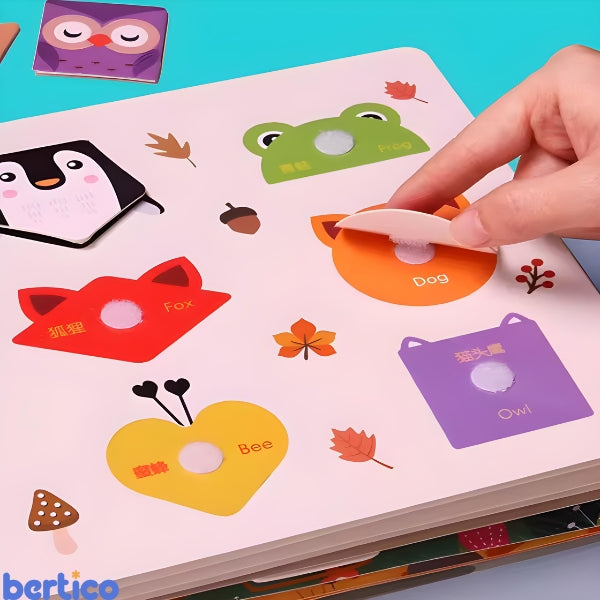 Livro Interativo Montessori QuietBook | Brinquedo educativo infantil com atividades sensoriais para aprendizado divertido e desenvolvimento motor