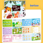 Livro educativo Montessori para alfabetização infantil. Encaixe de letras e aprendizado interativo para estimular a leitura e o reconhecimento de palavras