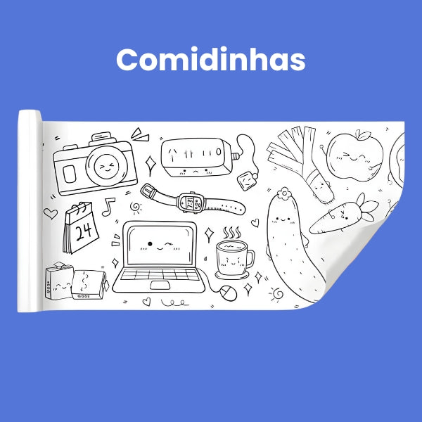 Mais de 1000 desenhos divertidos na Bobina Criativa de Desenho. Atividades lúdicas que estimulam a coordenação motora e a imaginação das crianças