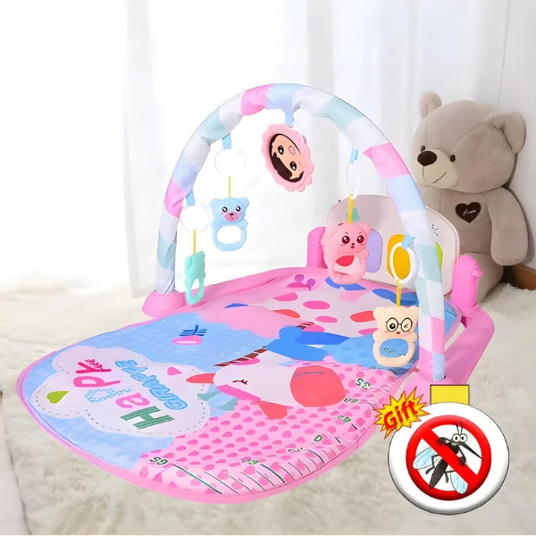 Tapete interativo infantil com design colorido e seguro, ideal para estimular os sentidos do bebê desde os primeiros meses