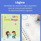 Cadernos Mágico de Caligrafia  Reutilizável Sank + 1 Caneta com 10 refis